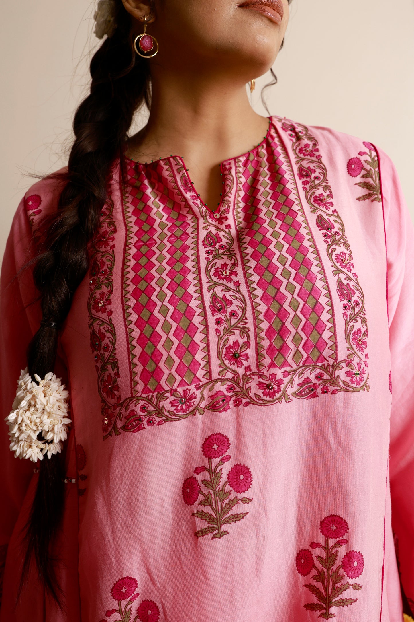 Saanjh Light Pink Kurta Set