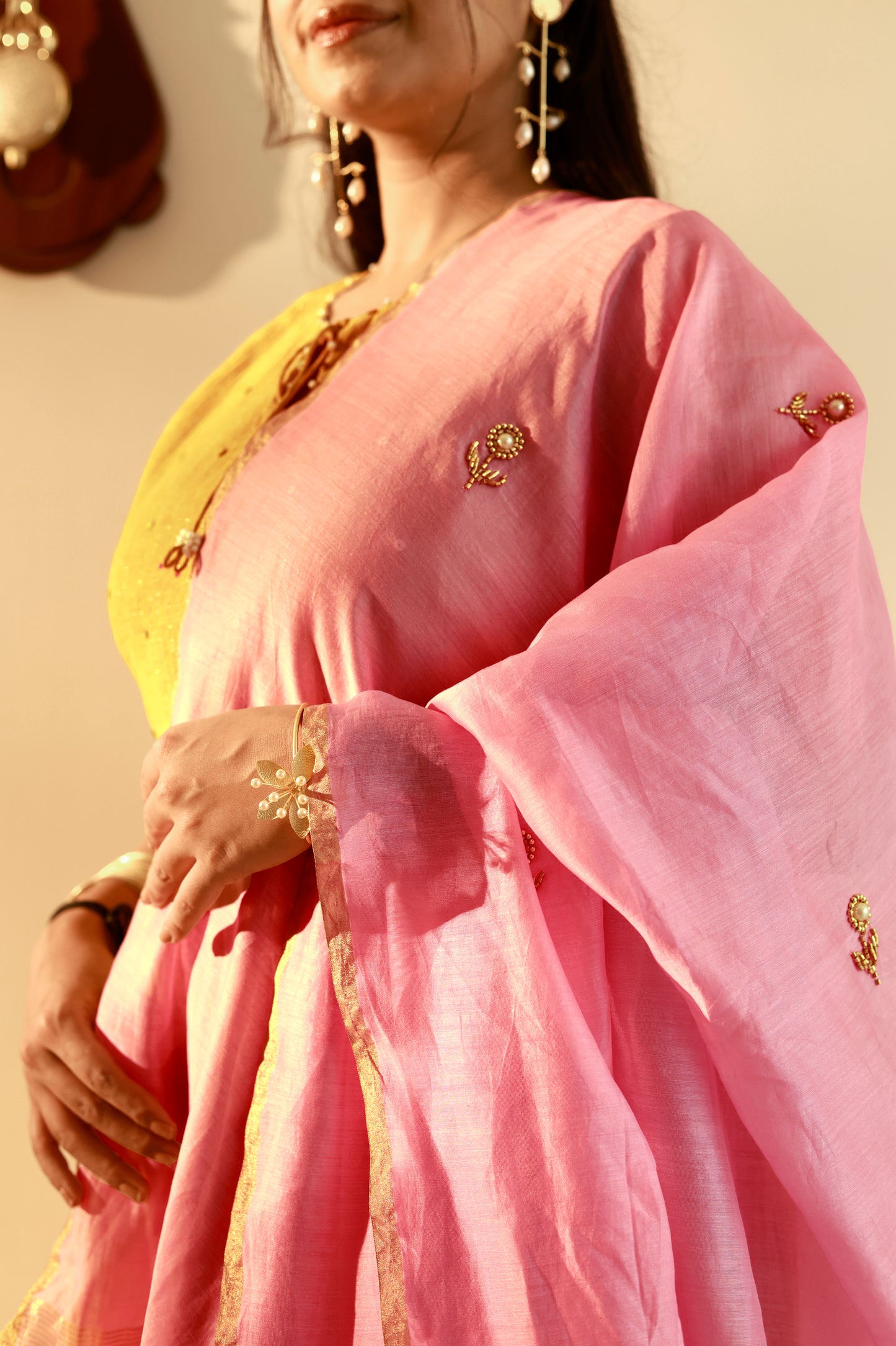 Ojas Mustard Flared Kurta Set