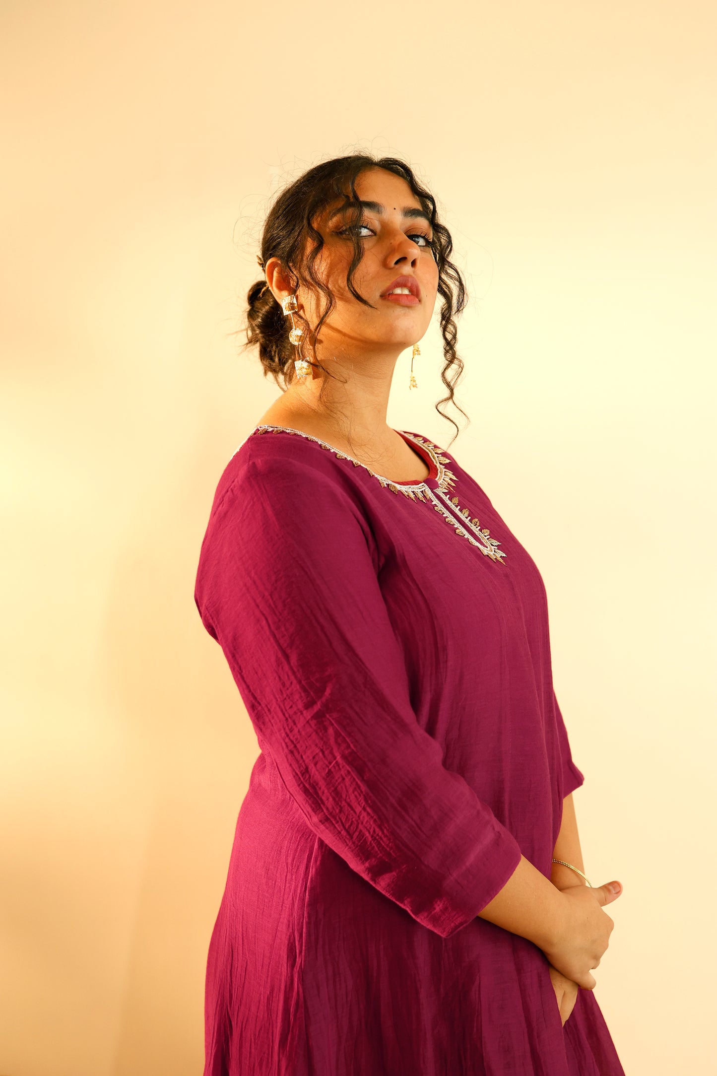 Zeel Rani Pink Kalidaar Kurta Set