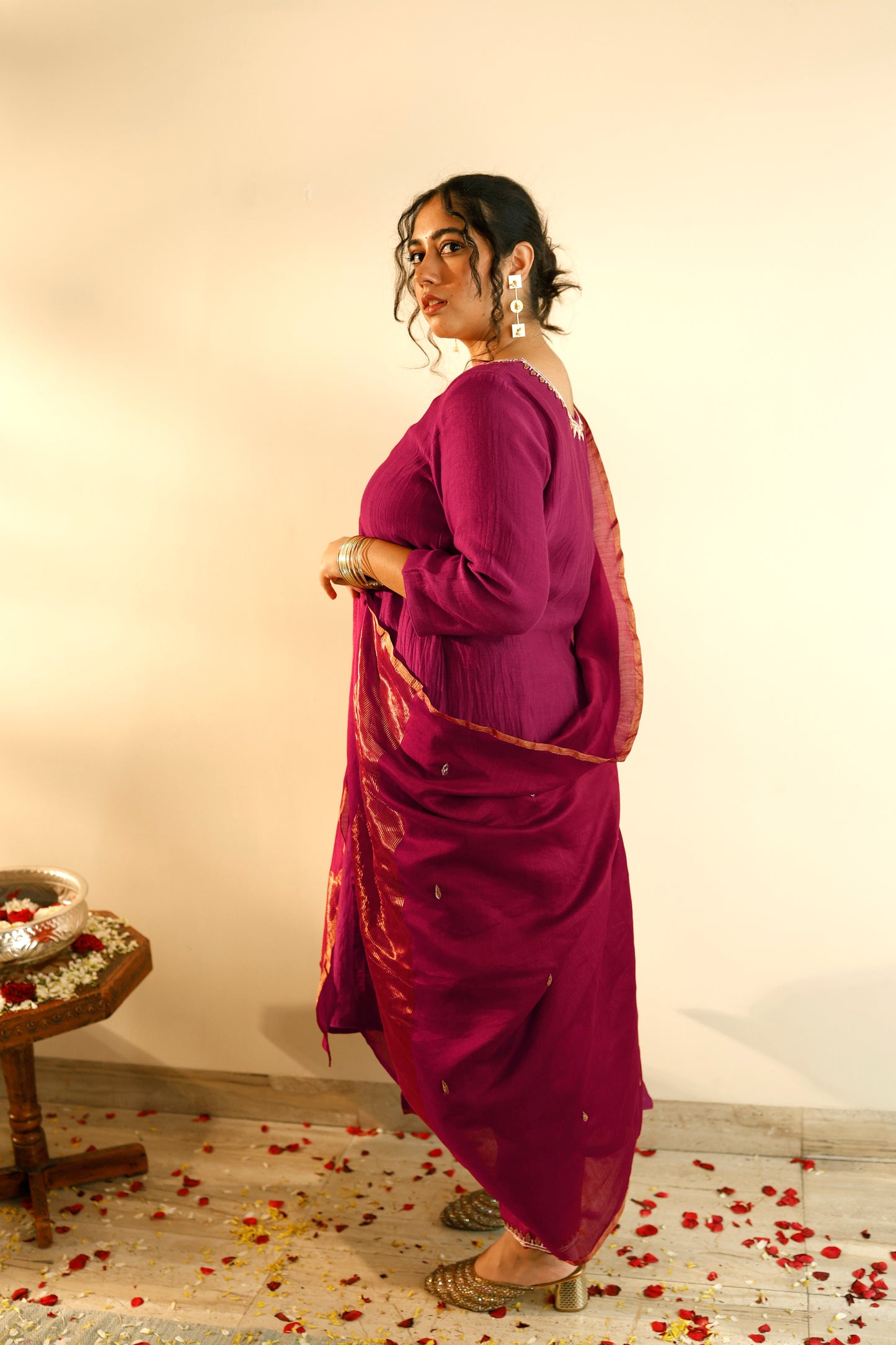 Zeel Rani Pink Kalidaar Kurta Set