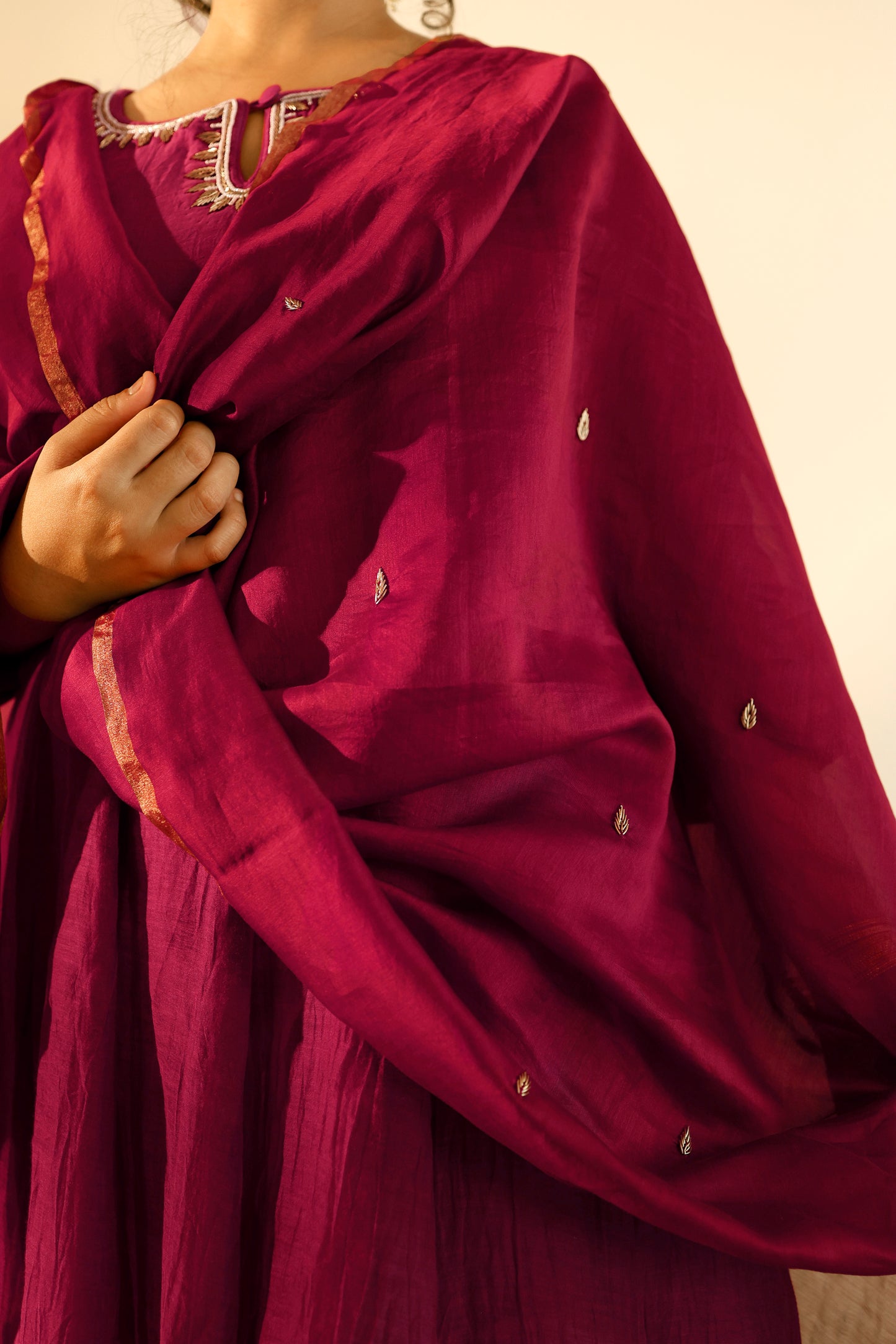 Zeel Rani Pink Kalidaar Kurta Set