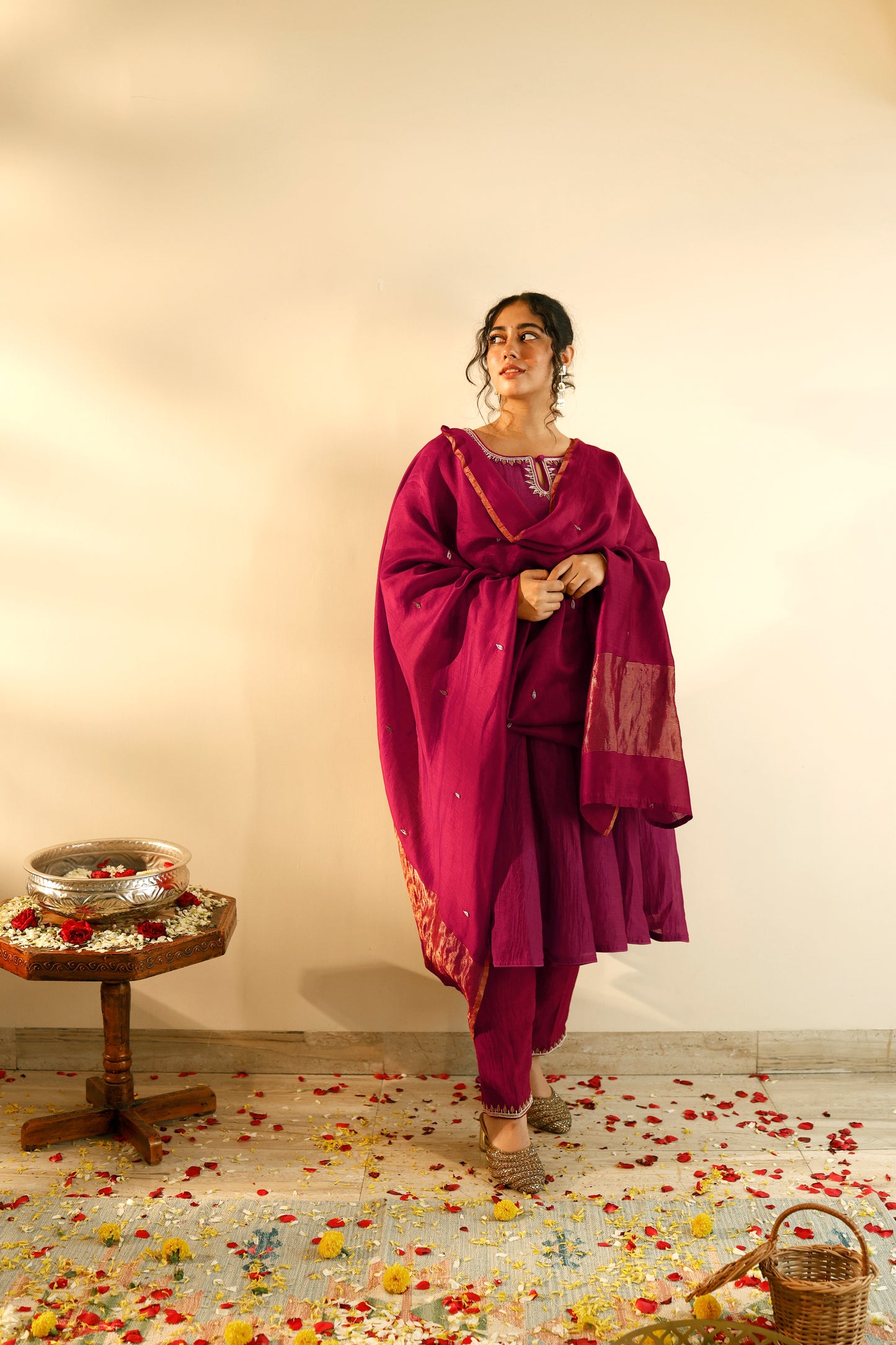 Zeel Rani Pink Kalidaar Kurta Set