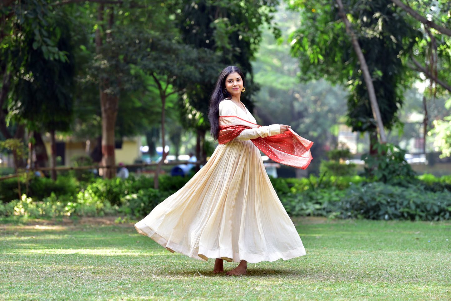 Iris Beige Anarkali Kurta