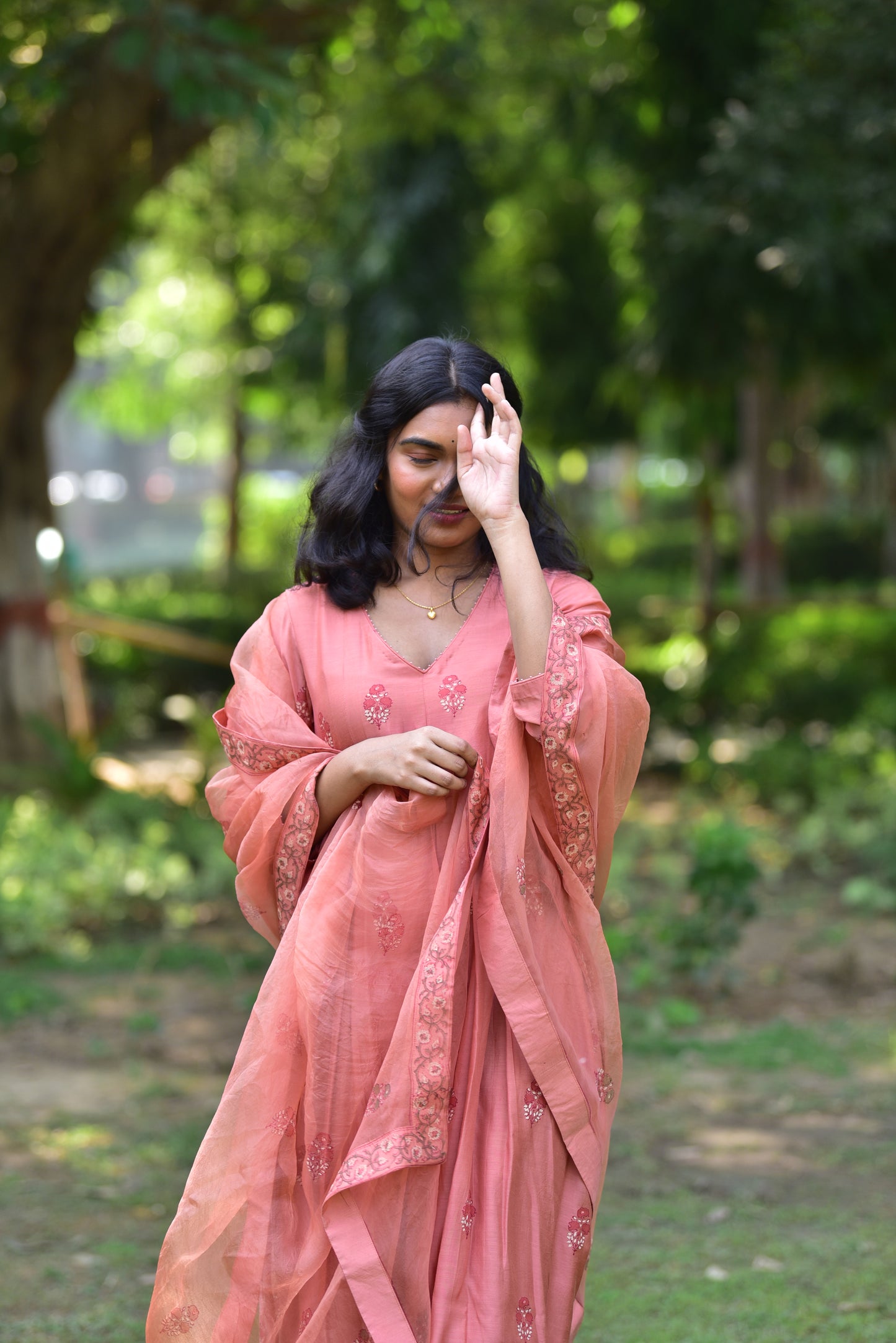 Rimjhim Rust Block Printed Kurta Set