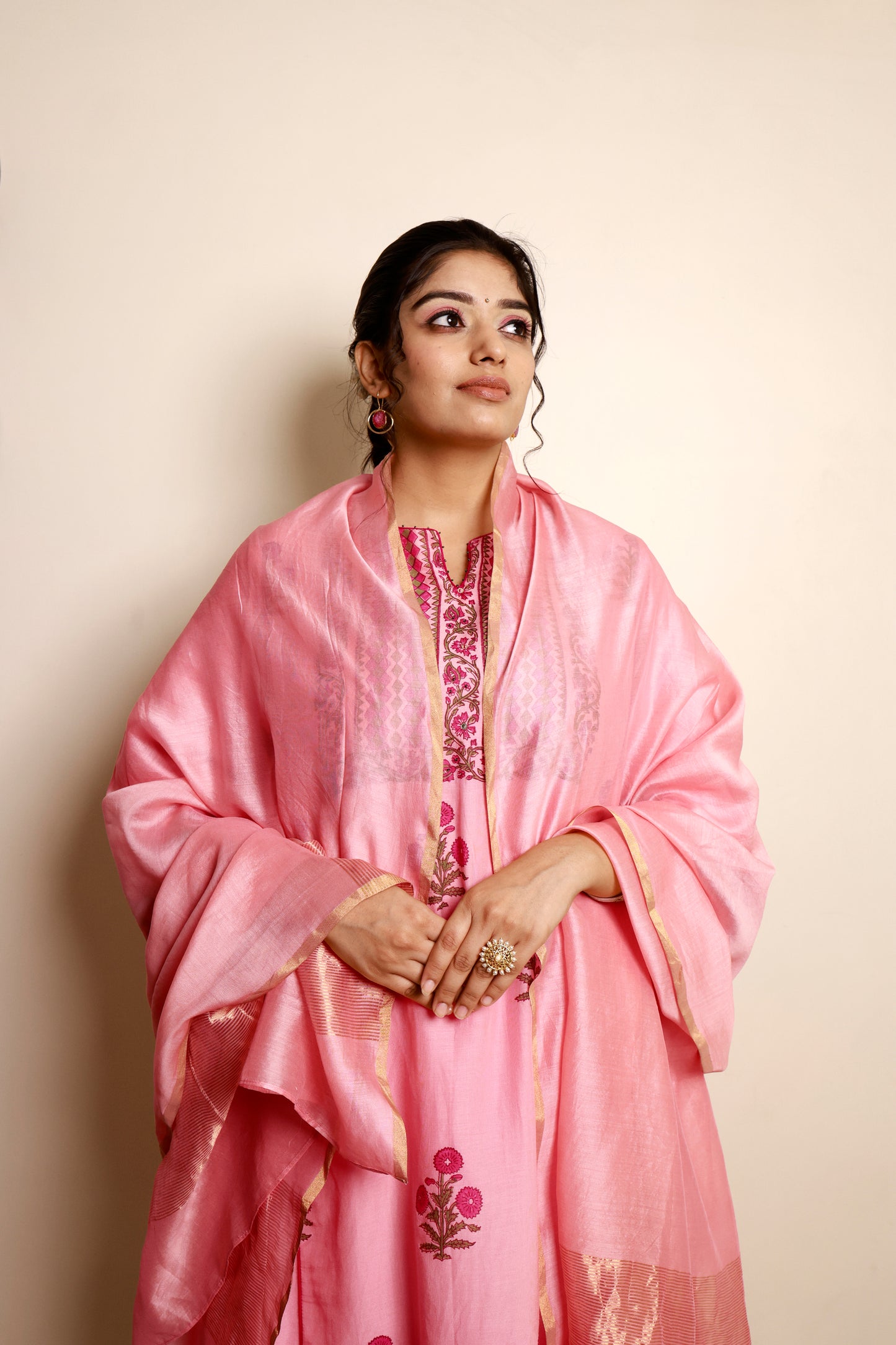 Saanjh Light Pink Kurta Set