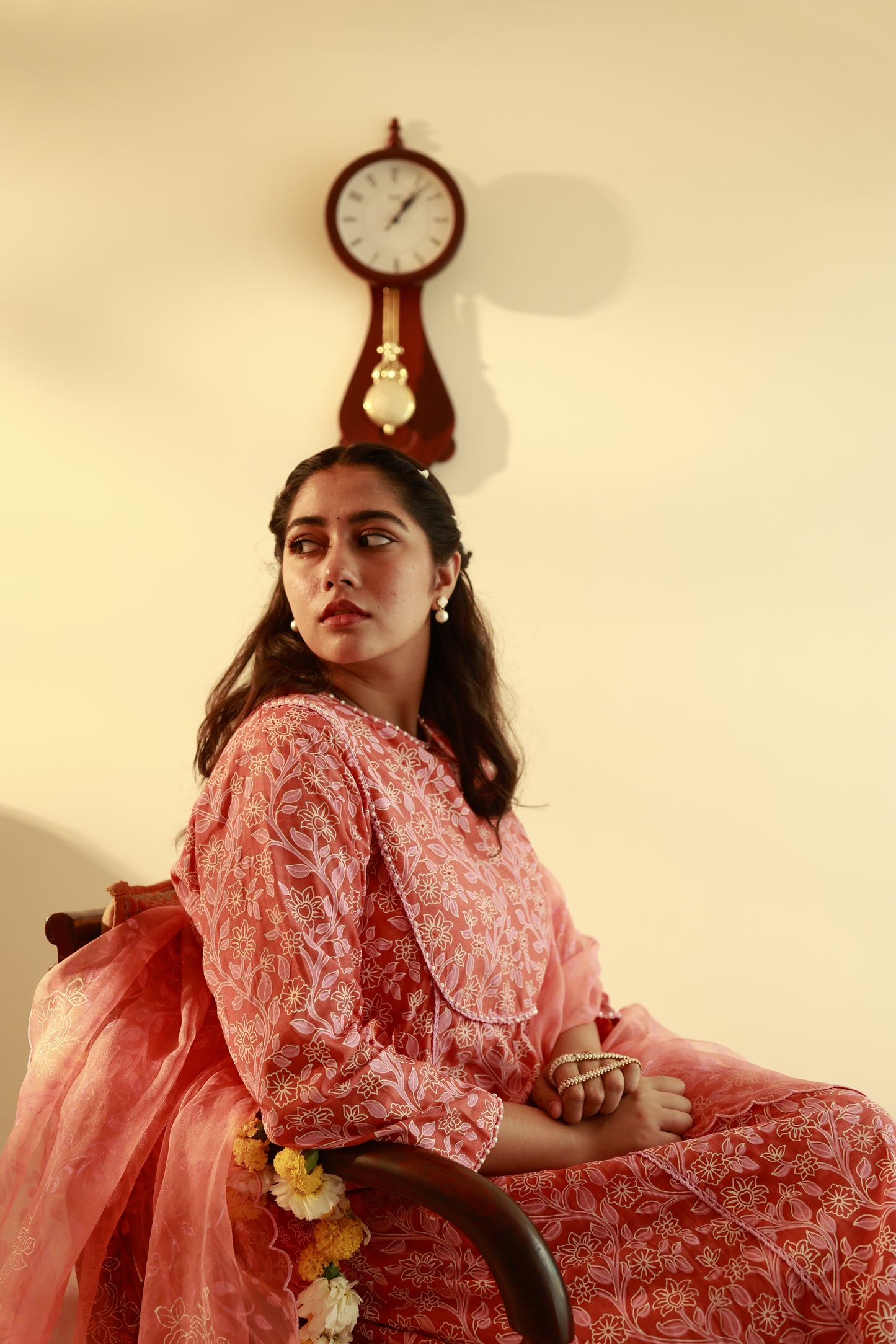 Meher Rust Hand Block Print Kurta Set