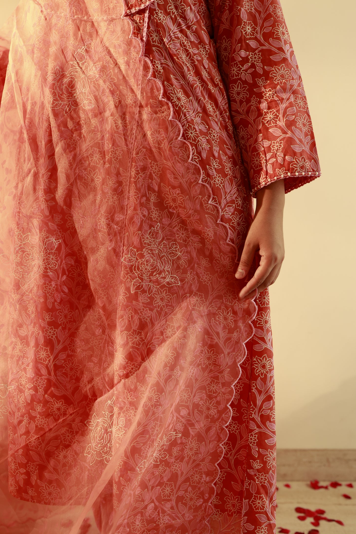 Meher Rust Hand Block Print Kurta Set