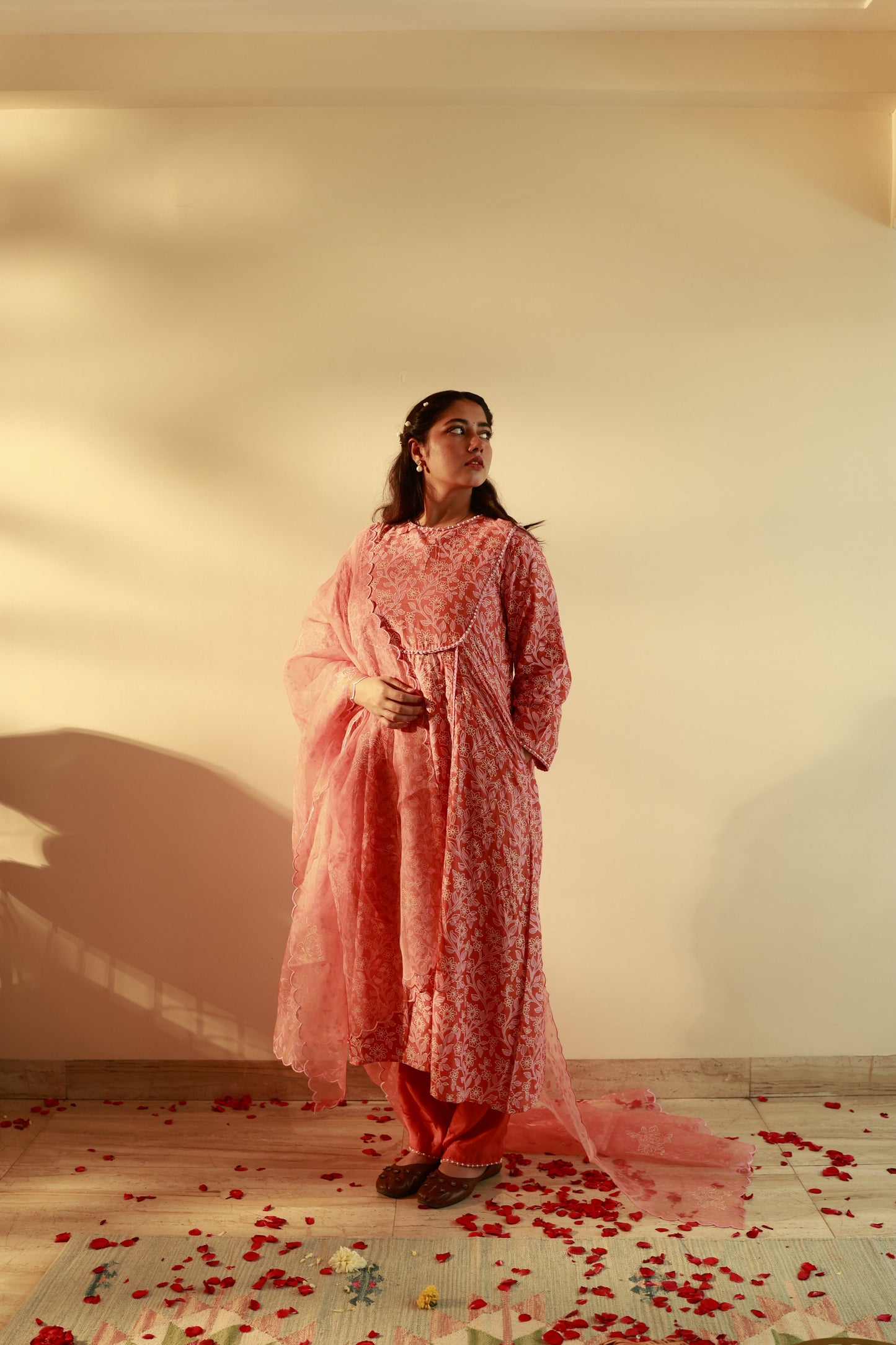 Meher Rust Hand Block Print Kurta Set