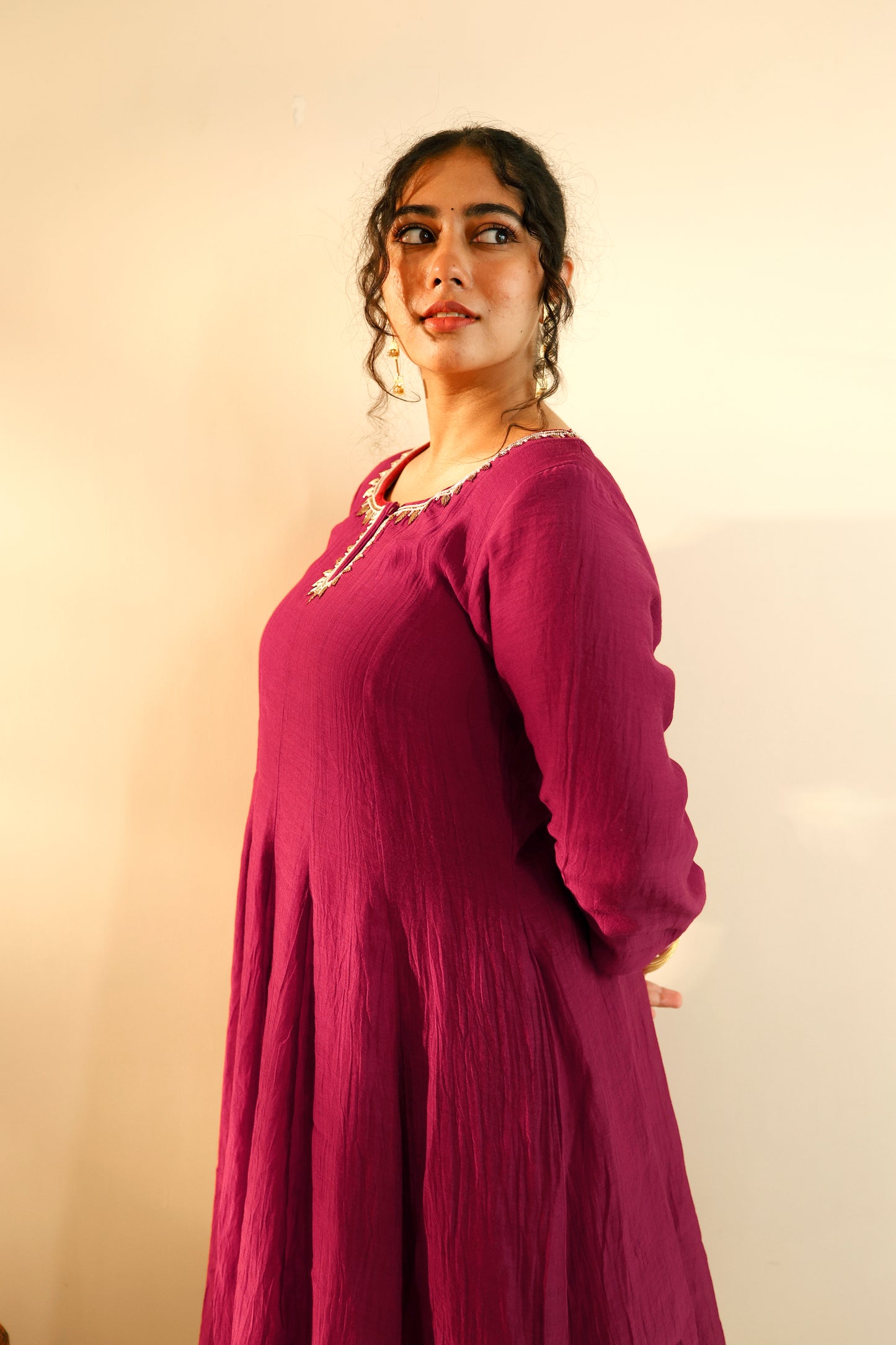 Zeel Rani Pink Kalidaar Kurta Set