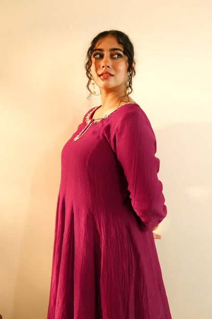 Zeel Rani Pink Kalidaar Kurta Set
