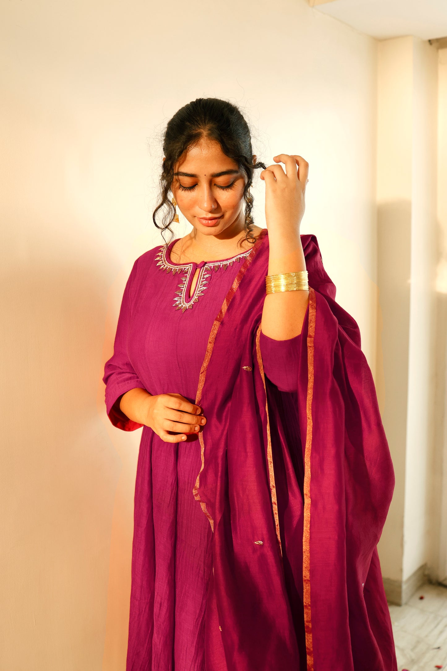 Zeel Rani Pink Kalidaar Kurta Set