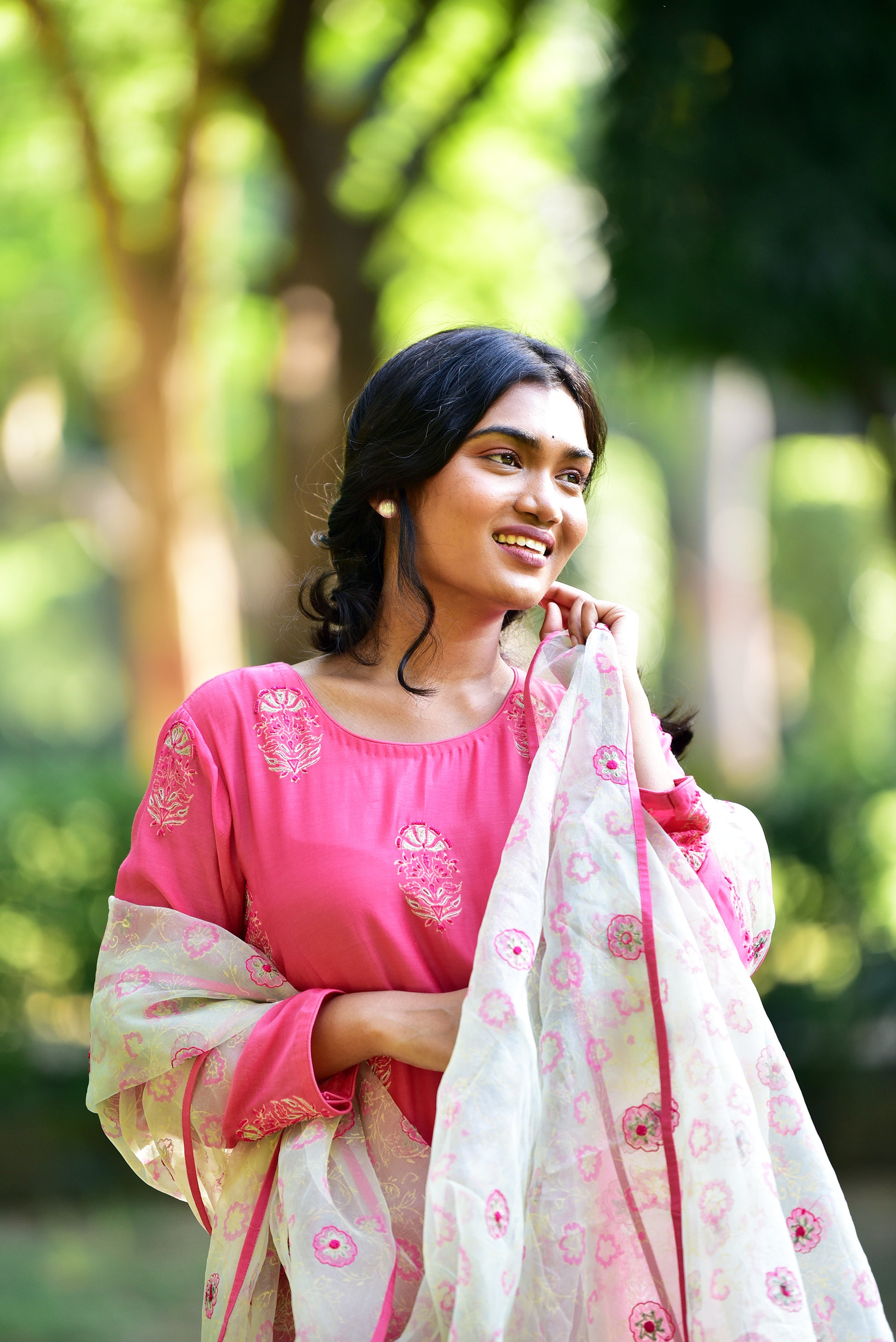 pink-hand-block-printed-cotton-silk-suit-set-of-3-loom-ogaan