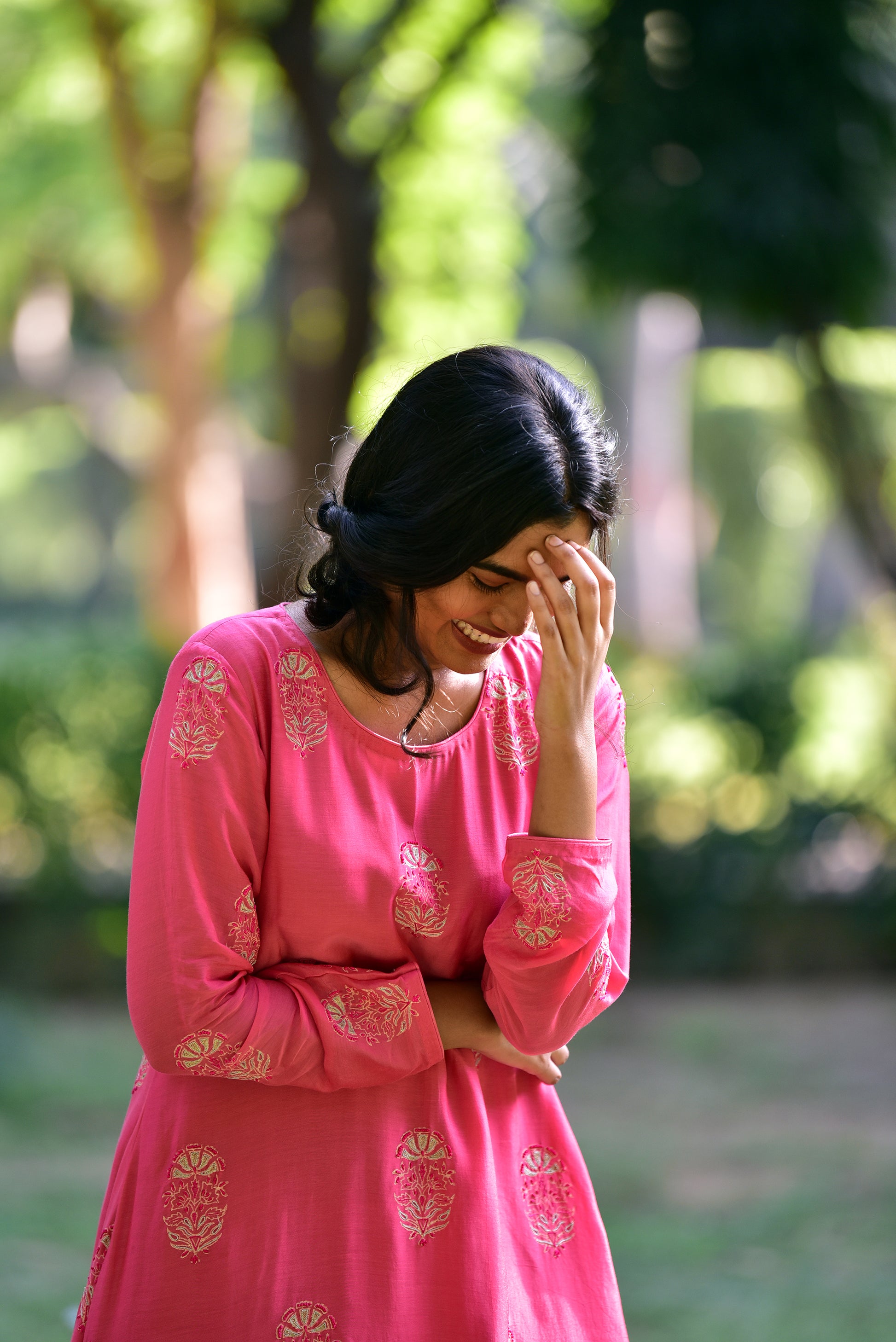 twin-love-collection-loom-pink-kurta-set-of-3-earthenrui